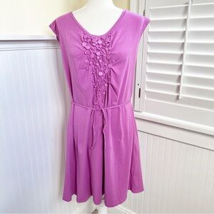Garnet Hill 28372 Pink/Purple Calista Knit Dress Sleeveless Women’s Size Medium